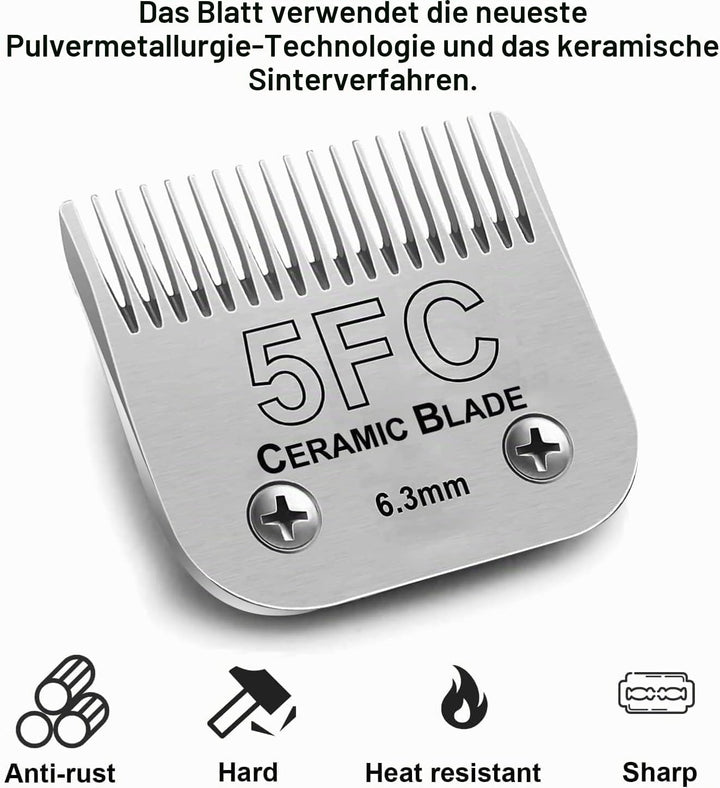 Ersatzklingen für Hundepflege, kompatibel mit Andis-, Oster- und Wahl-Schermaschinen (5FC), 5FC