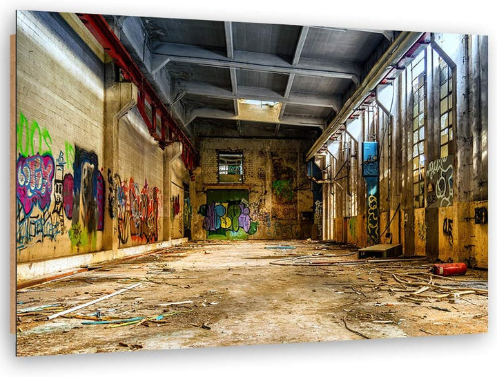 Wandbild Graffiti Modern Deko Kunst Bilder Street Art Braun 90x60 cm Deko Paneel 90x60 cm Braun_b, D