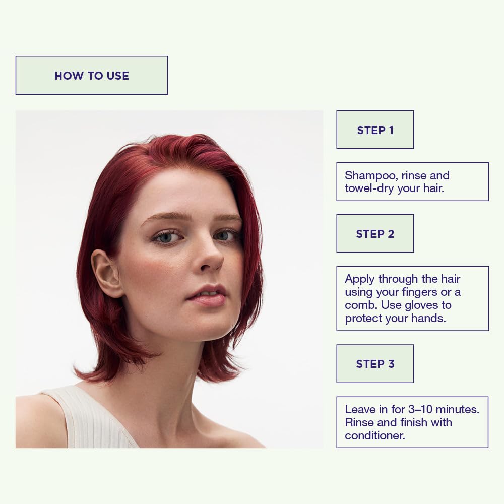 Maria Nila Colour Refresh, Bright Red 300 ml, Rote Haarmaske, Semi-permanente Pigmente, 100% vegan &
