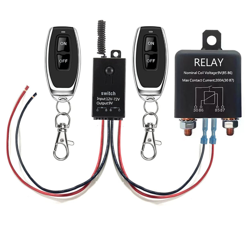 dstfuy batterietrennschalter 12v auto fernbedienung, DC12V 200A Kill Schalter für Auto mit elektroma