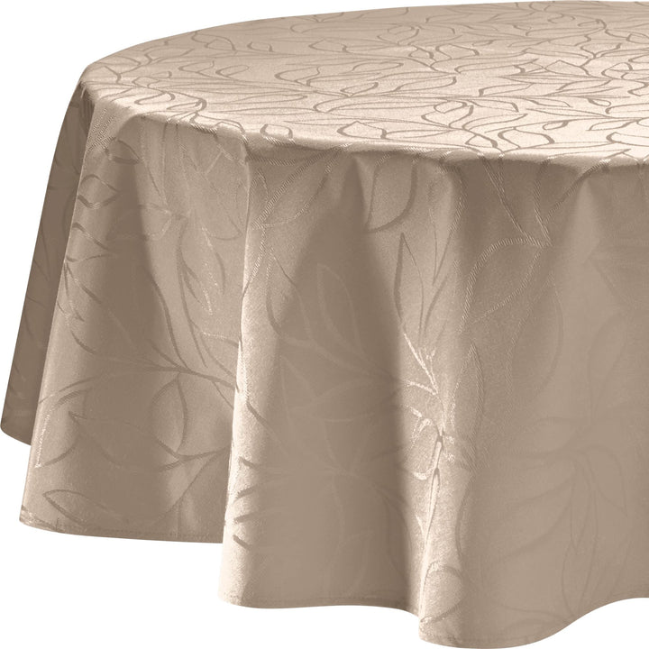 Erwin Müller Outdoor-Tischdecke"Terrassa" abwaschbar cappuccino Grösse oval: 140x190 cm