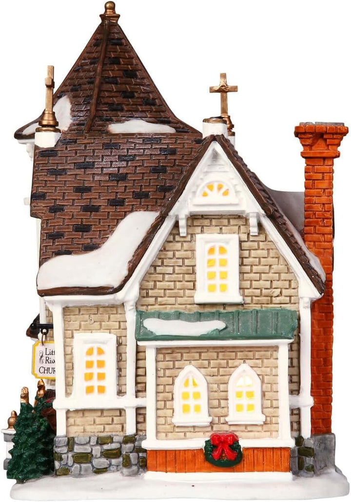 Lemax Christmas Village Little River Church Batteriebetriebene LED – 45069