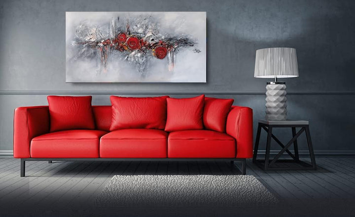 Monica Mirafiori I 100% HANDGEMALT I Gemälde Touch 100x50cm | Gemälde Handgemalt | Acrylgemälde | Se