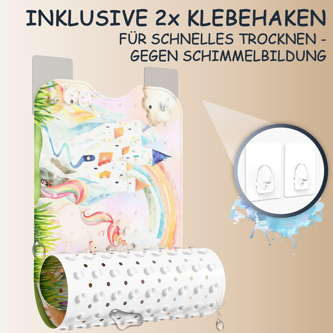 Badewannenmatte Kinder rutschfest [100x40cm] - Antirutschmatte Badewanne BPA frei - Badematte Kinder