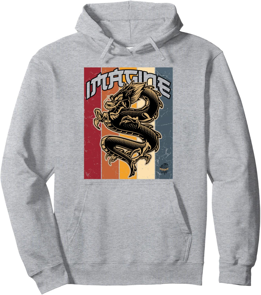 Imagine Dragon Shirt Cool Retro Vintage Chinesischer Drachen Pullover Hoodie