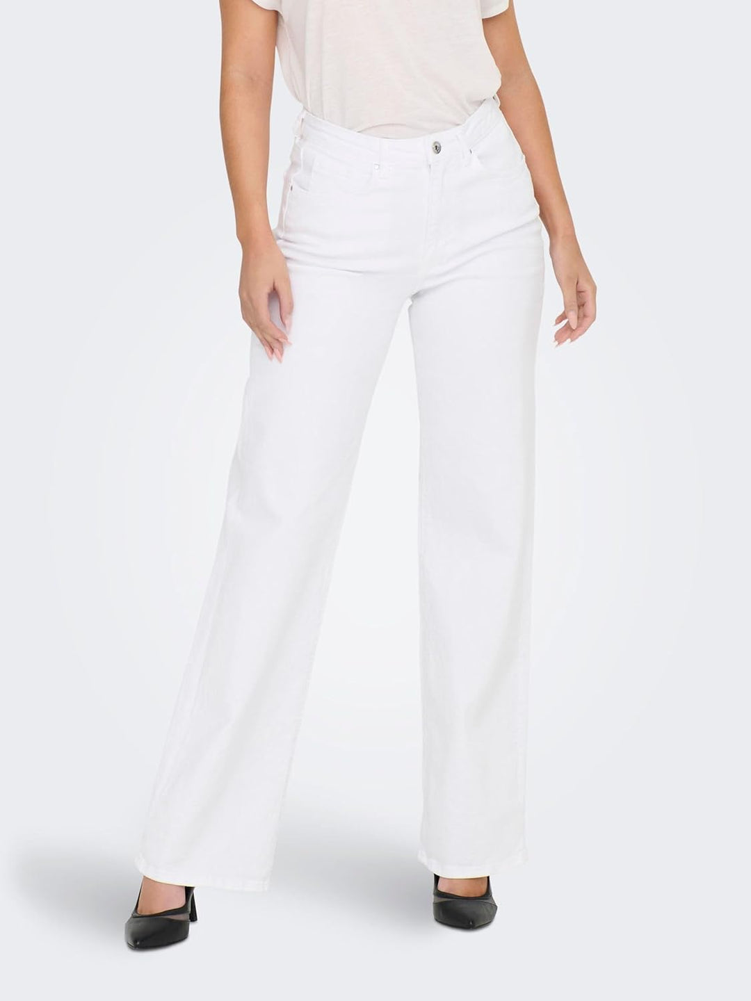 ONLY Female Weit geschnitten ONLJUICY HW Wide Leg DNM REA NOOS 28W / 32L Weiss, 28W / 32L Weiss