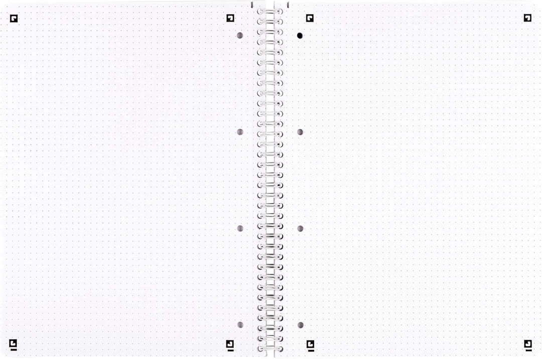 Oxford Touch Collegeblock A4 punktkariert/dotted, 160 Seiten, lichtgrau, 3 Stück Single, Single