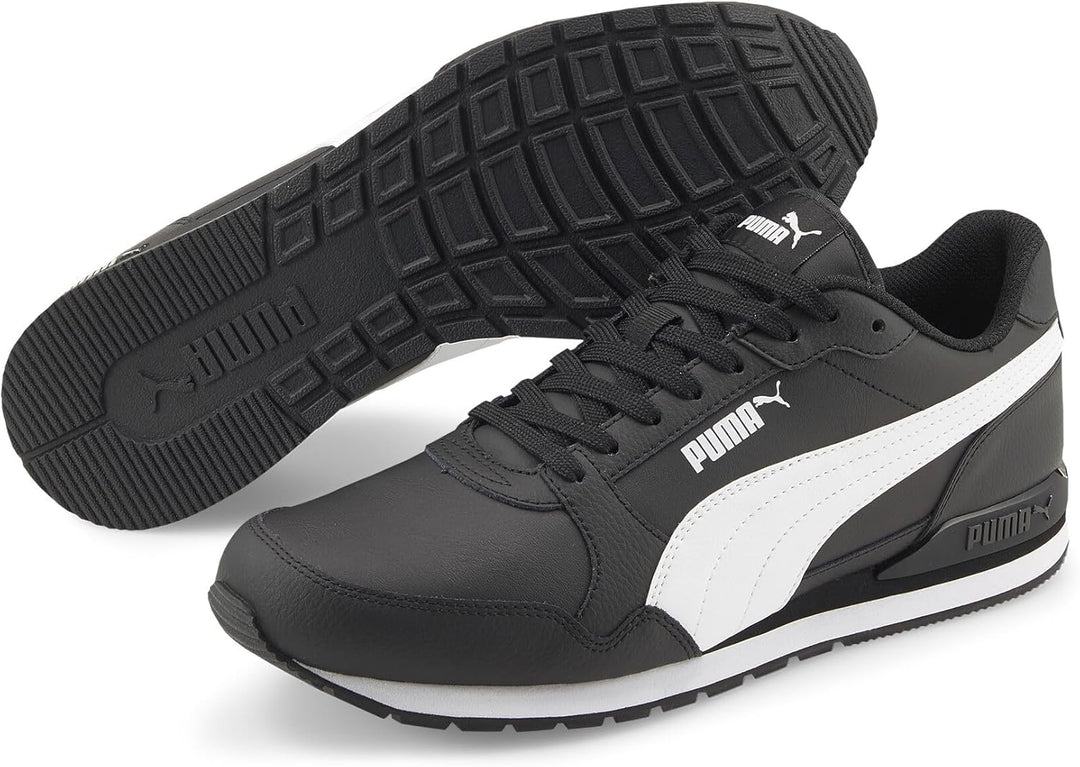 PUMA Unisex St Runner V3 L Sneaker, weiss, 42/47 EU 37 EU V3 Black White, 37 EU V3 Black White
