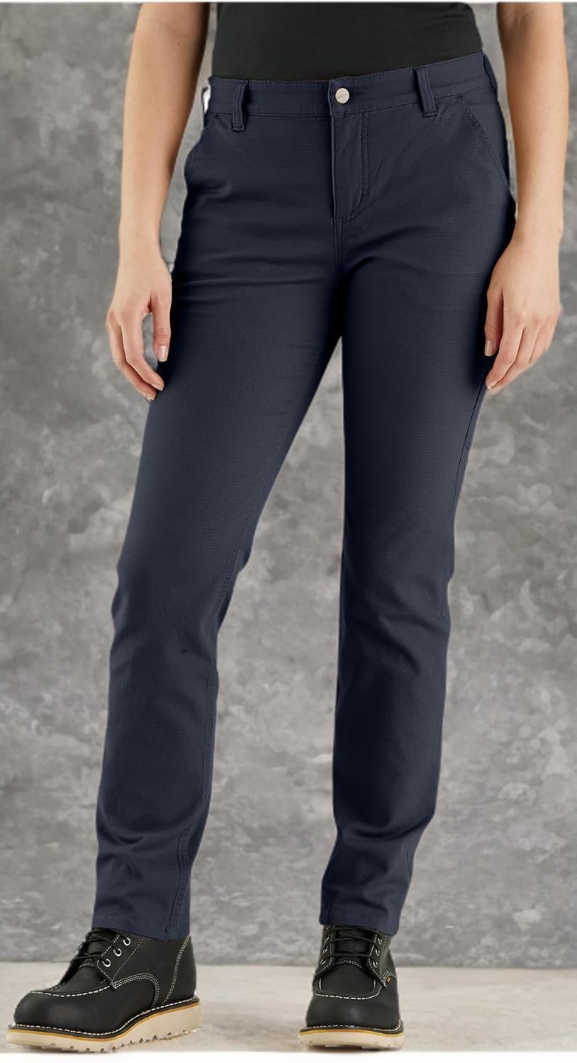 Carhartt Damen The Essential Canvas Pant Arbeitshose 44 Marineblau/Mosaikfliese, 44 Marineblau/Mosai