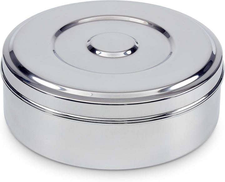 Zinel Gewürzbehälter/Masala Dabba mit 7 Schalen und 2 Edelstahl-Deckeln, 24 cm 24 cm