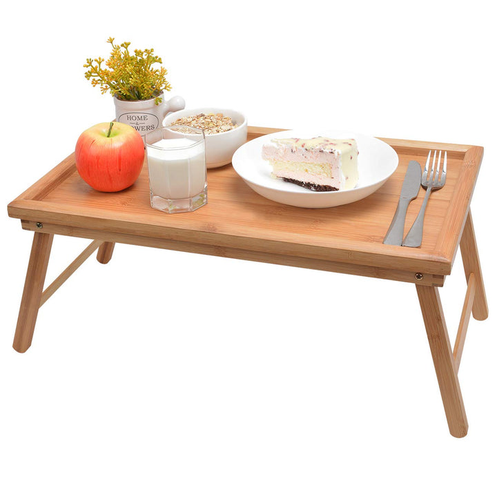 Betttablett Serviertablett Tabletttisch mit klappbaren Beinen - Sofatisch Frühstückstablett fürs Bet