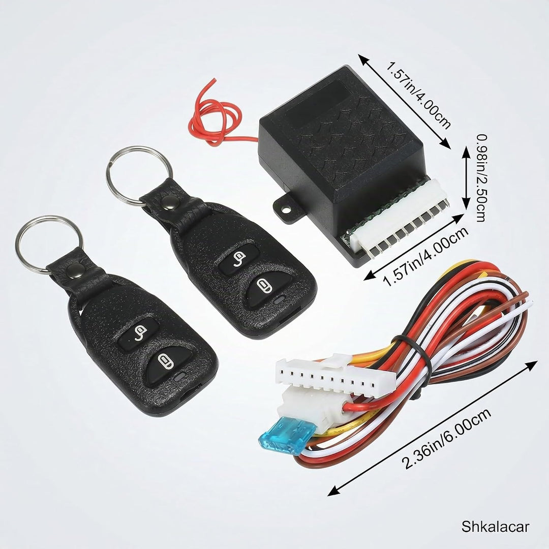 Shkalacar 12V Universal Auto Zentralverriegelung,Zentralverriegelung Türschloss Fahrzeug Schlüssello