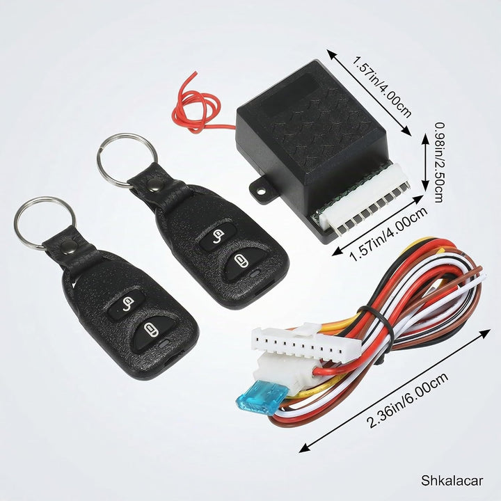 Shkalacar 12V Universal Auto Zentralverriegelung,Zentralverriegelung Türschloss Fahrzeug Schlüssello