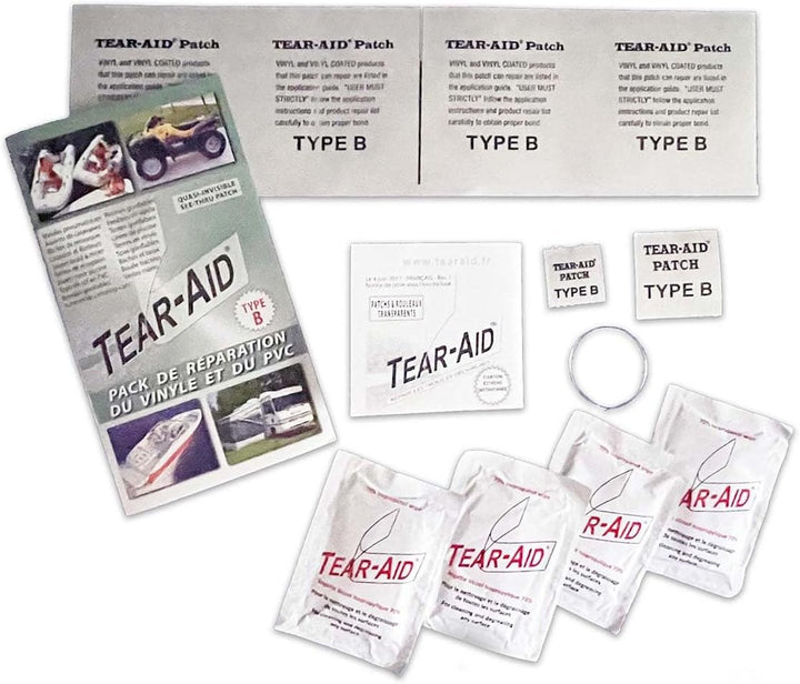 Tear-AID Reparatur-Set für Stoff Typ B für Vinyl und PVC – Sofortig, permanent, praktisch unsichtbar