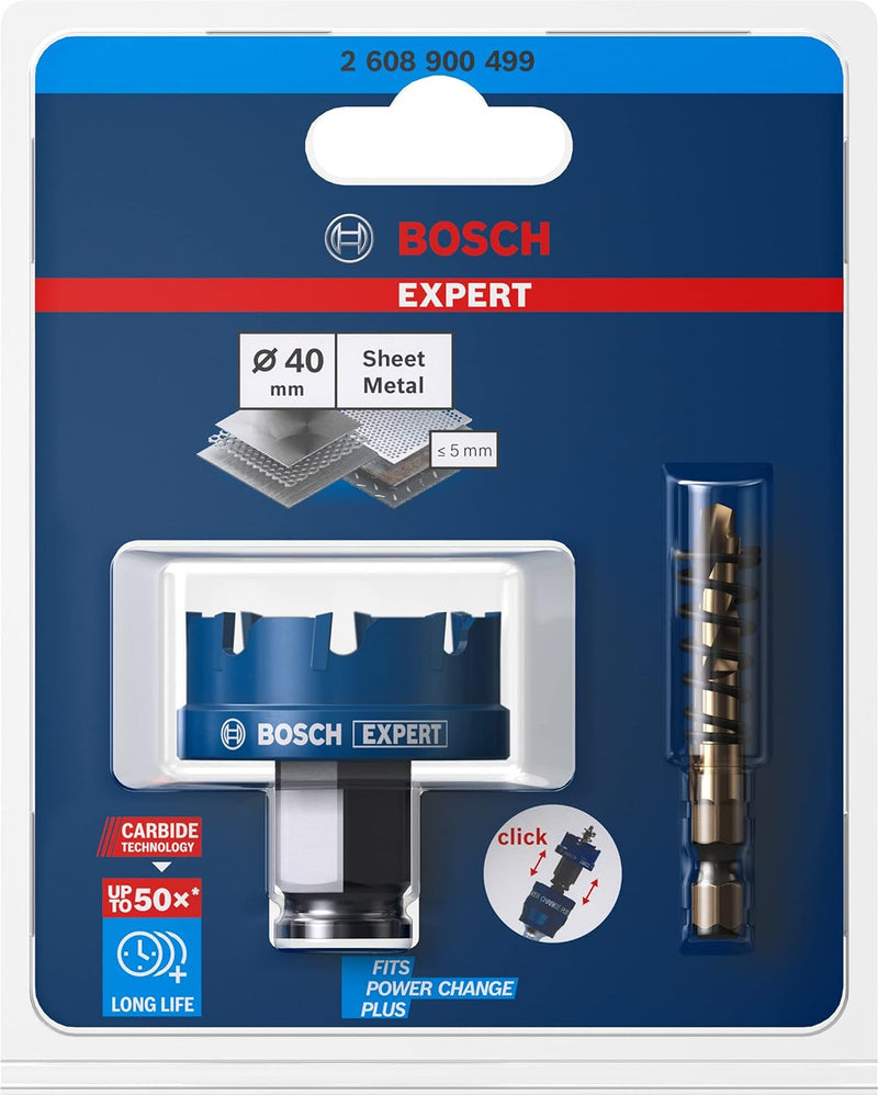 Bosch Accessories 1x Expert Sheet Metal Lochsäge (für Stahlbleche, Edelstahlbleche, Ø 40 mm, Zubehör