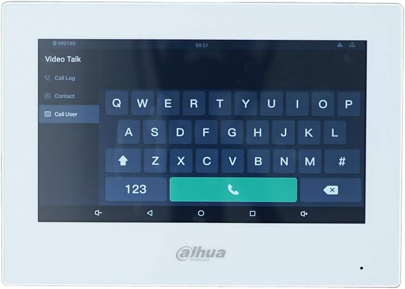 Dahua VTH5321GW-W 802.3af PoE Android 7-Inch IP Indoor Monitor, Video Intercom Monitor, Wired Doorbe