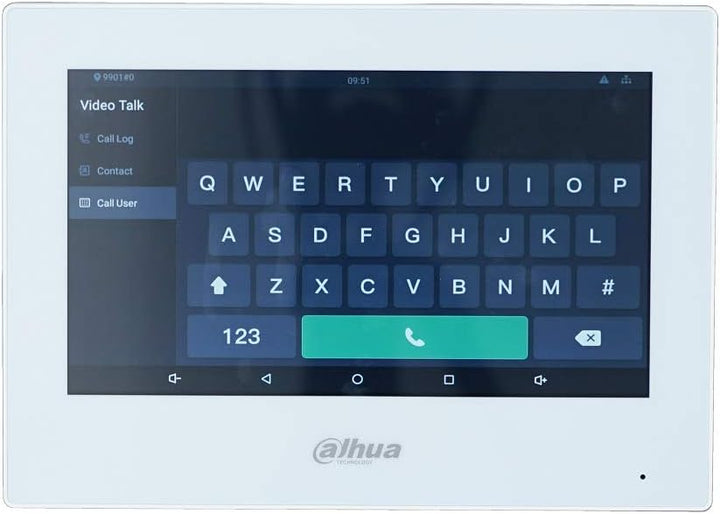 Dahua VTH5321GW-W 802.3af PoE Android 7-Inch IP Indoor Monitor, Video Intercom Monitor, Wired Doorbe