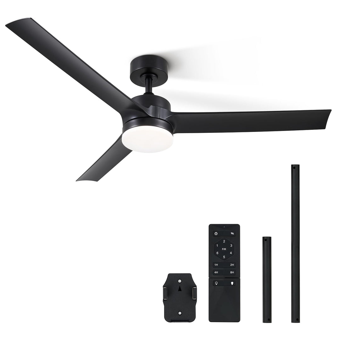 CO-Z 52 Zoll Deckenventilator mit Beleuchtung und Fernbedienung 2 in 1 Ventilator LED Deckenleuchte