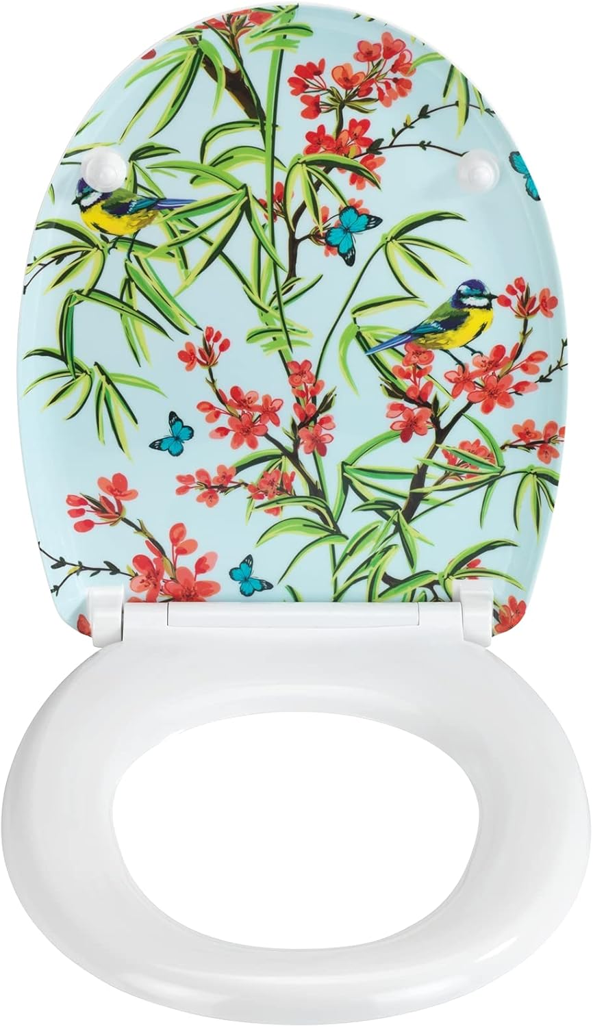 WENKO WC-Sitz Natura, hygienischer Toilettendeckel mit Absenkautomatik, Toilettensitz aus bruchsiche
