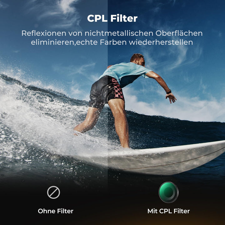 K&amp;F CONCEPT CPL+ND8+ND16+ND32+ND64+Black-Mist 1/4 Filter für Osmo Action 6 | Polfilter, Neutraldicht