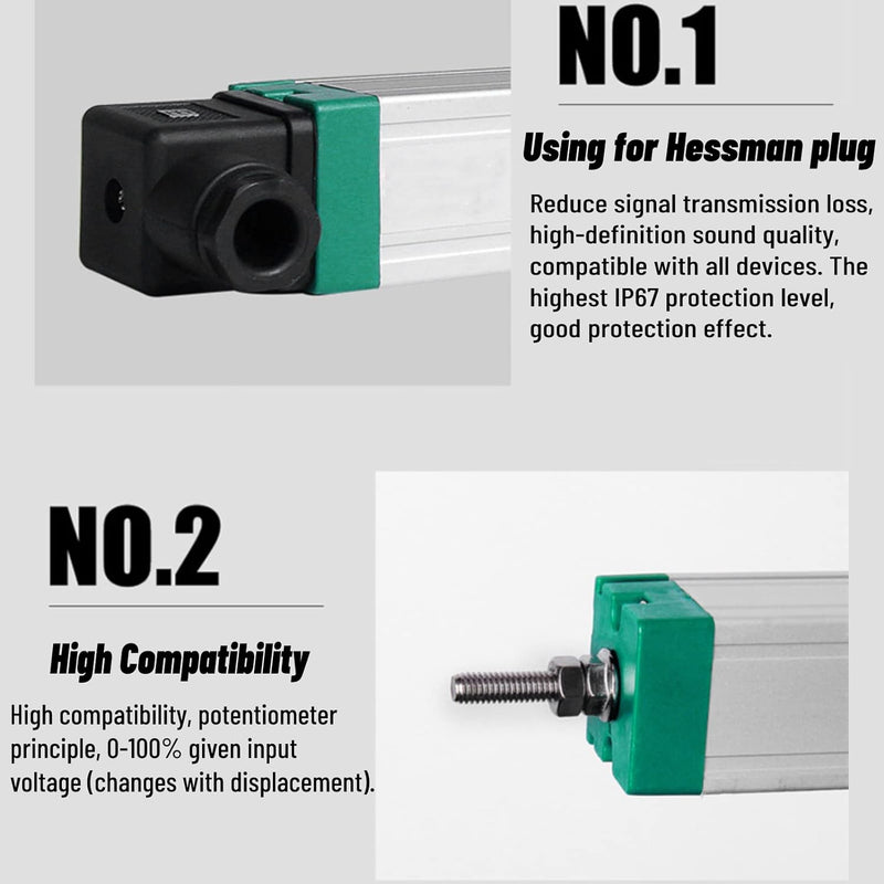 Linearmassstab Schutzart IP67 Elektronischer Lineal Zugstangen Verschiebungssensor für Spritzguss Un