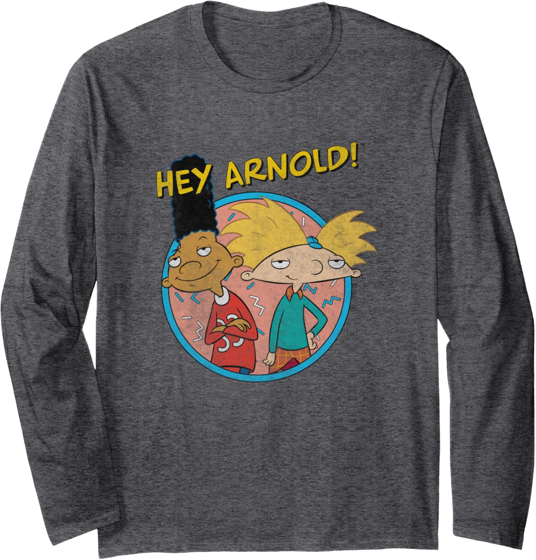 Hey Arnold! Vintage Best Friends Circle Retro Langarmshirt