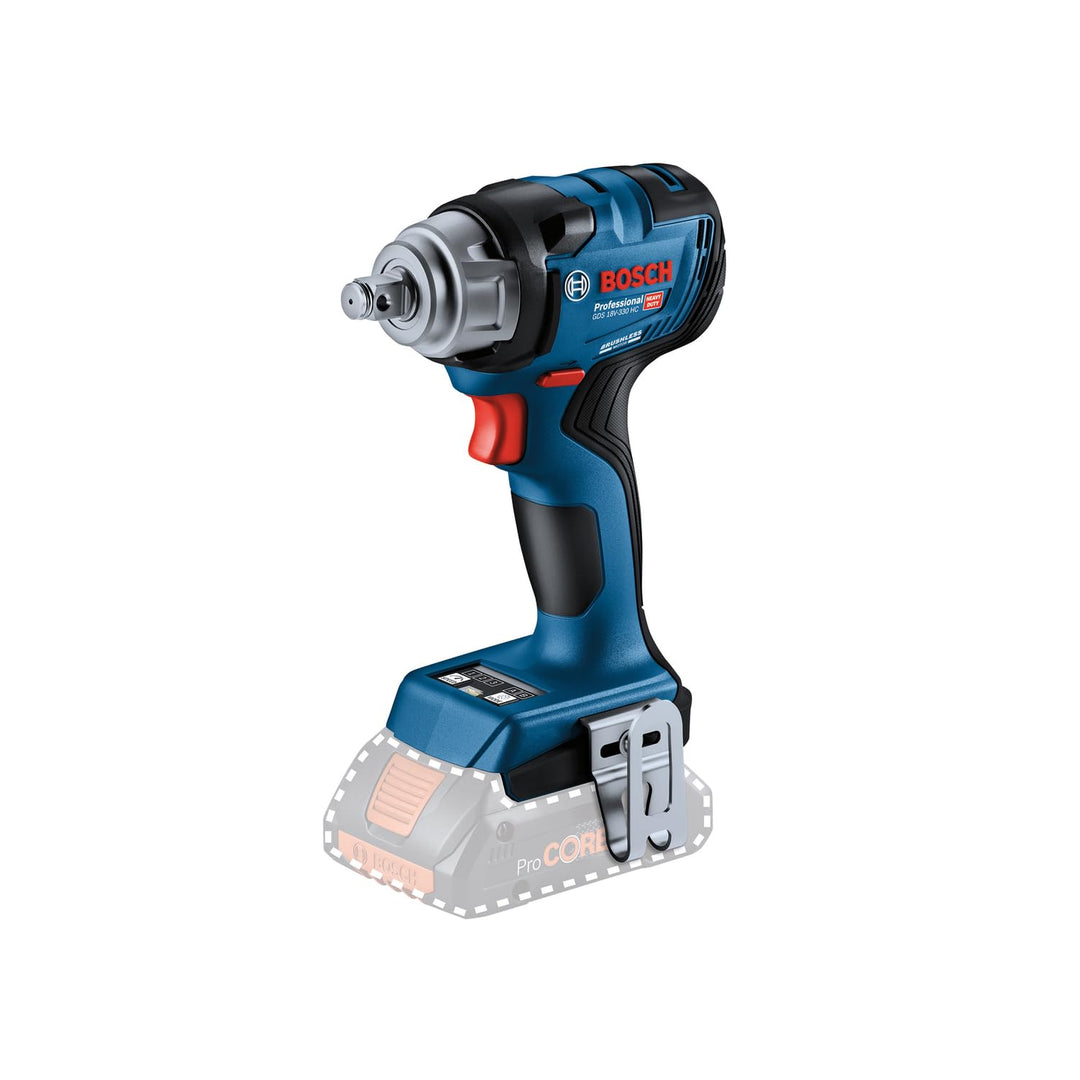 Bosch Professional 18V System Akku-Drehschlagschrauber GDS 18V-330 HC (330 Nm Anziehmoment und 560 N