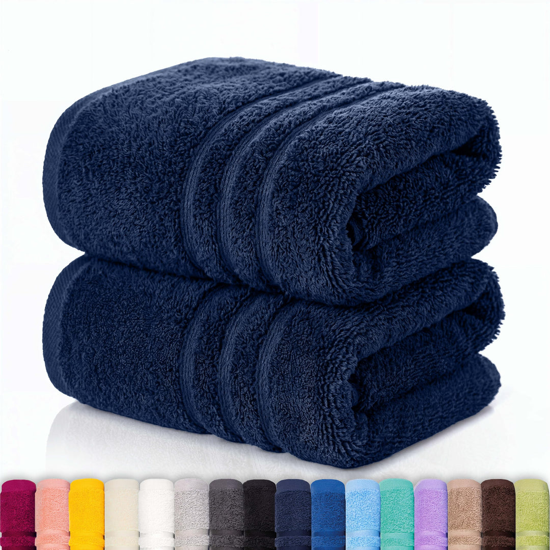 2er Set Duschtuch 70x140cm, Frottierserie Elena, Navy 2 x 70 x 140 cm Navy, 2 x 70 x 140 cm Navy