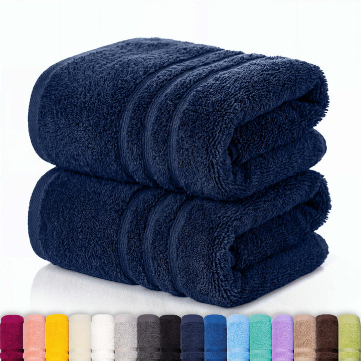 2er Set Duschtuch 70x140cm, Frottierserie Elena, Navy 2 x 70 x 140 cm Navy, 2 x 70 x 140 cm Navy