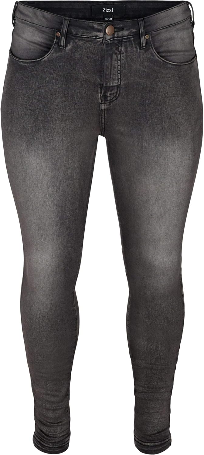 Zizzi Amy Jeans Damen Grosse Grössen - Skinny High Waist Jeans mit Stretch - Super Slim Fit - Plus S