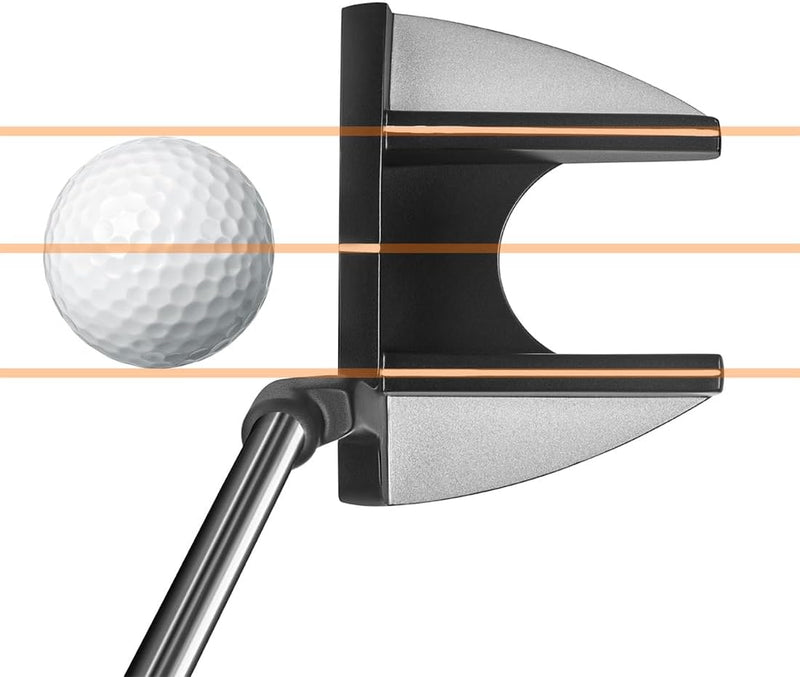 MAZEL Golf-Putter für Herren, rechte Hand, 89,9 cm, MP-002 Double Bend Face Balance Mallet Putter, M