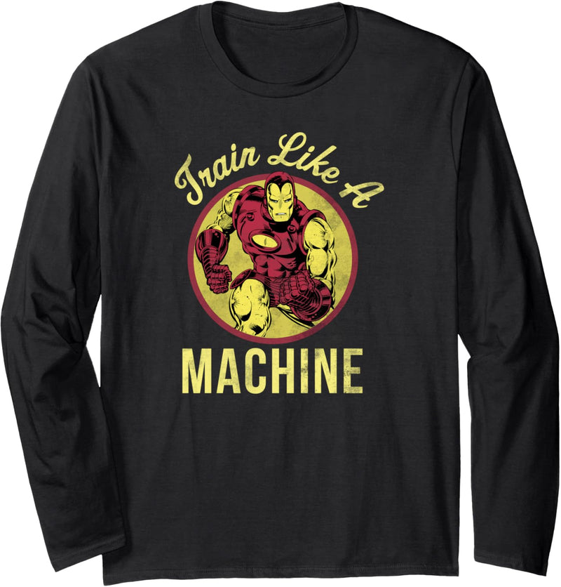 Marvel Iron Man Train Like A Machine Work Out Tee Langarmshirt