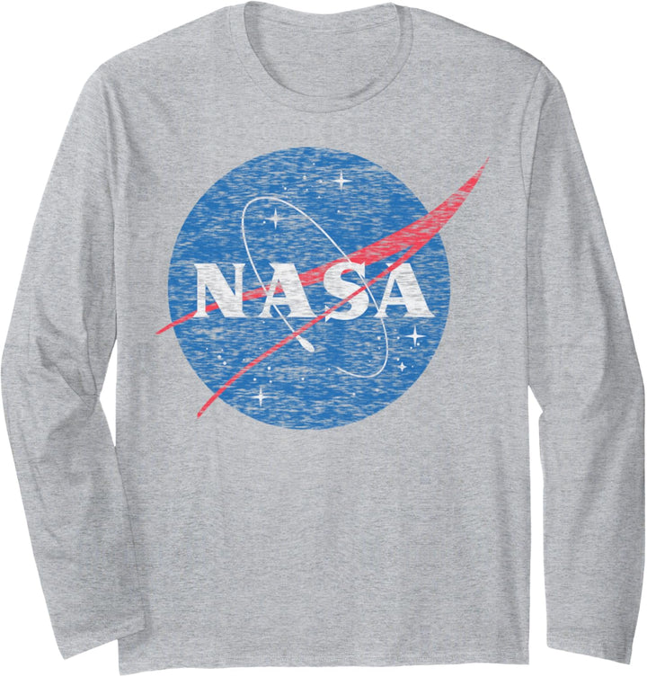 NASA Distressed Vintage Classic Logo Langarmshirt