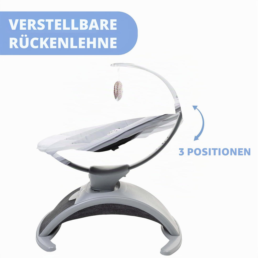 Chicco Comfy Wave, Elektronische Babywippe, Babyschaukel, mit Bewegungen und Melodien, verstellbare