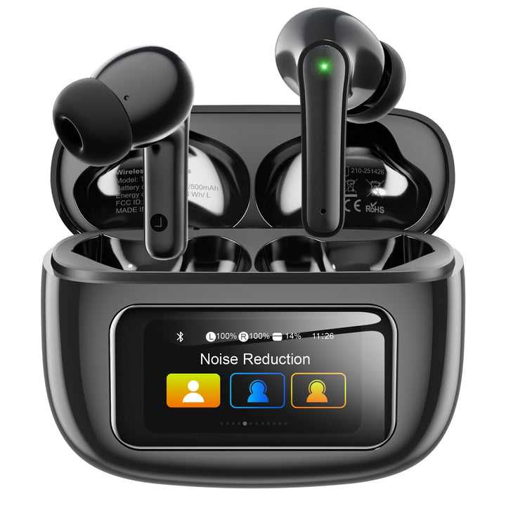 ZIUTY Bluetooth Kopfhörer mit Touchscreen Display, ANC & ENC Noise Cancelling, HiFi Stereo, 48 Std.