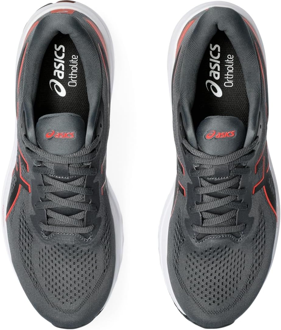 ASICS Herren Gt-1000 12 Sneaker 41.5 EU Carrier Grey True Red, 41.5 EU Carrier Grey True Red