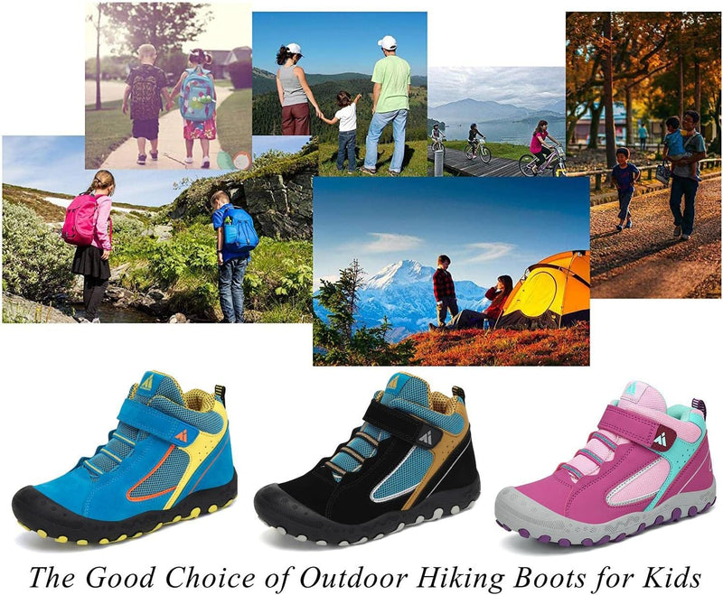 Mishansha Kinder Trekking- & Wanderschuhe Jungen Mädchen Wanderstiefel Outdoor Trekkingschuhe 31 EU