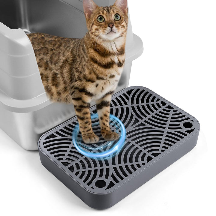 Kunststoff Katzentreppe, Katzentoilettenrampe mit Filterfunktion, Katzenstreu-Filterpedal für Kätzch