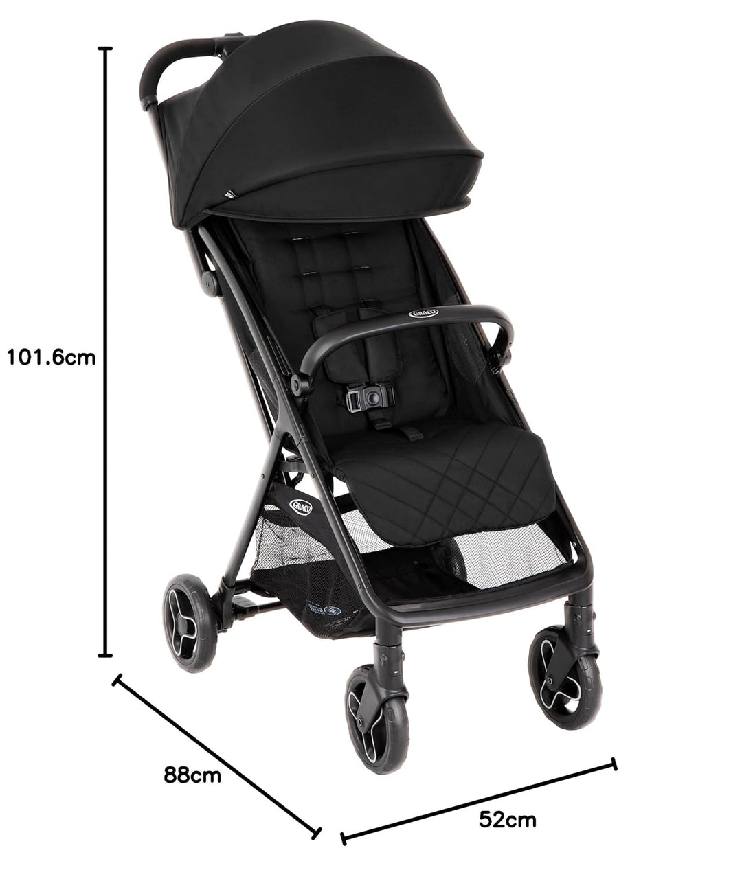 Graco - Myavo Kinderwagen, leicht, schnell zusammenklappbar, ab Geburt bis ca. 4 Jahre (22 kg), mit