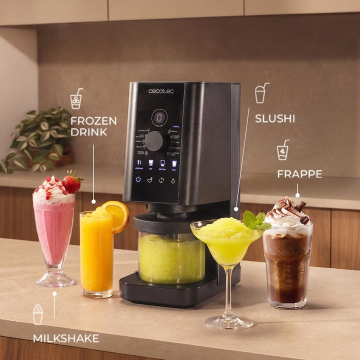 Cecotec Eismaschine Gelatec 1800, CreamOn and Re-Spin für ultra cremig, 10 Programme Eis & Ice-Drink