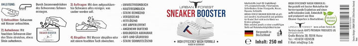 · URBAN FOREST · PREMIUM PRODUCTS Nachhaltiges Sneaker Power Reiniger Konzentrat inkl. Schwamm + 4X