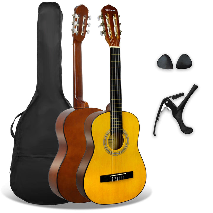 3rd Avenue XF 1/2 Flamencogitarren-Starterset in Junior-Grösse für Kinder, Konzertgitarre mit Nylons