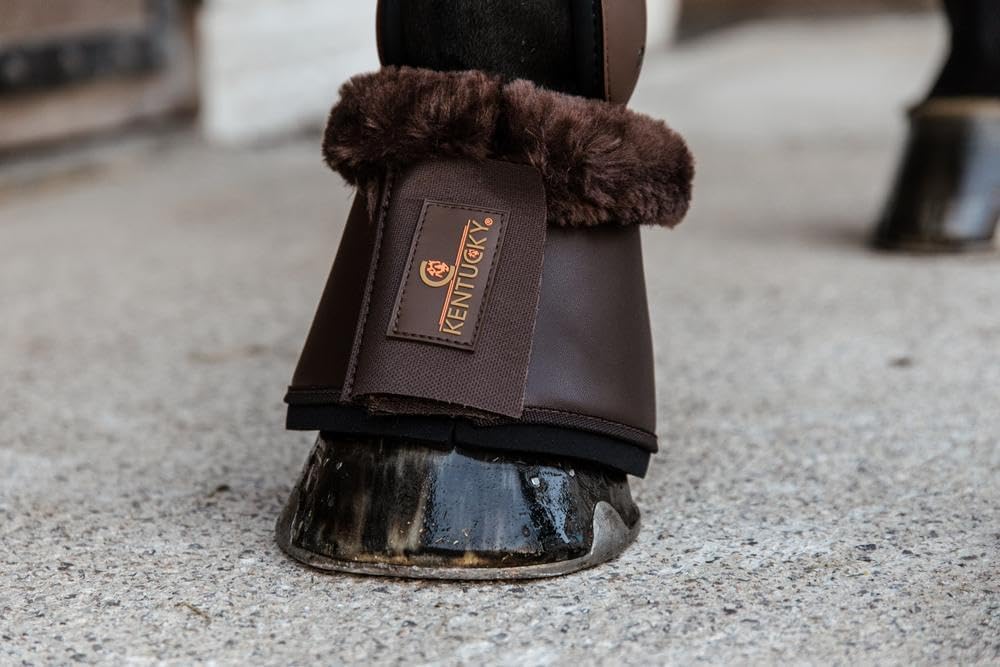 Kentucky Sprungglocken Leder LAMMFELL Farbe Pferdezubehör braun/braun XL marron/marron, XL marron/ma