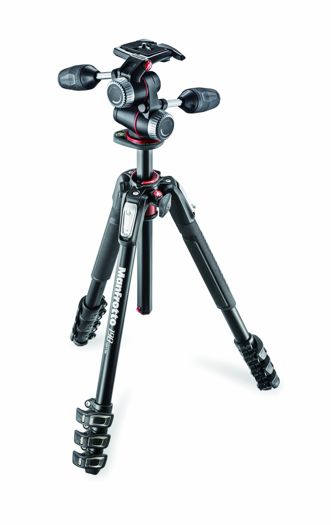 Manfrotto MK190XPRO4-3W 190 Aluminium Stativ mit 4 Segmente Single, Single