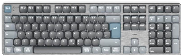 Hama mechanische Tastatur kabellos (Multi-Device 1x Funk, 2X Bluetooth für PC, Laptop, Tablet, Gamin