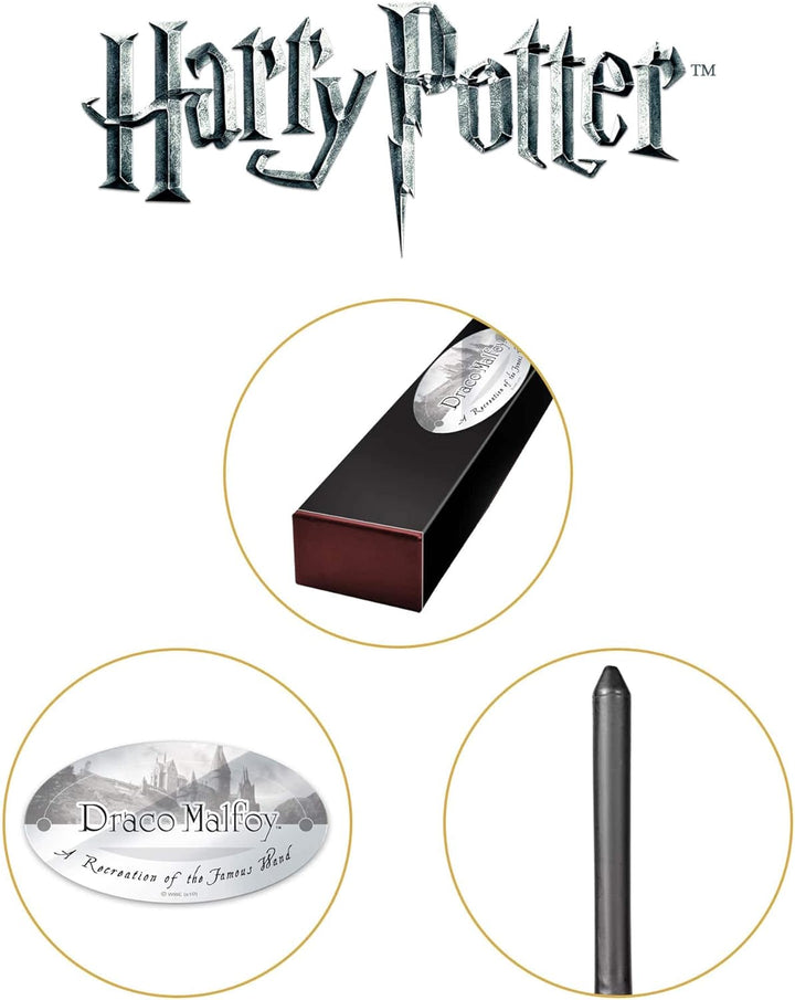 The Noble Collection - Draco Malfoy Character Wand - 16in (40cm) Wizarding World Wand with Name Tag