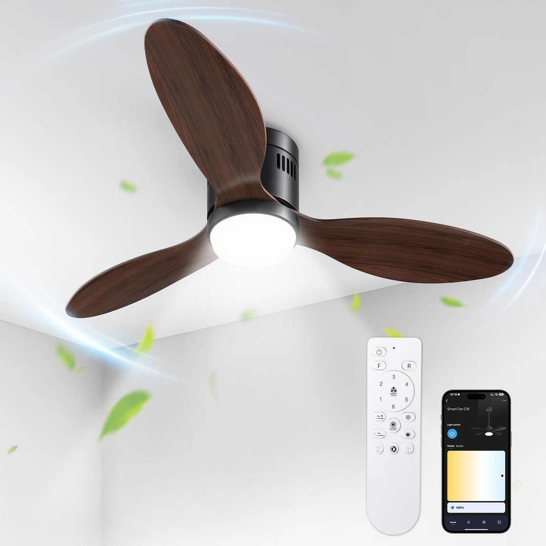 BLITZWILL Deckenventilator mit Beleuchtung, Ø132cm App Steuerung & Fernbedienung Deckenventilatoren
