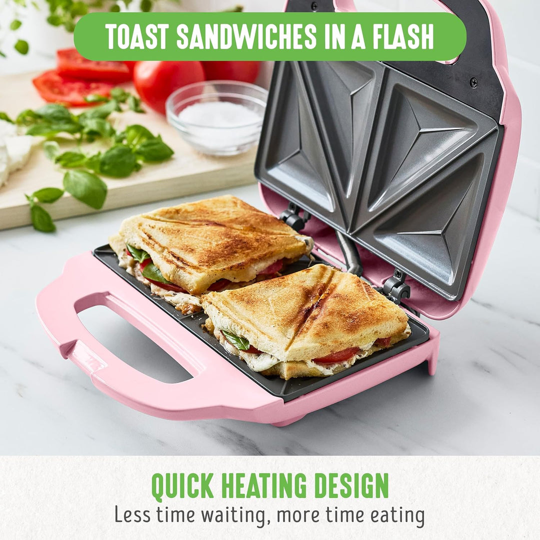 GreenChef Electric Sandwichmaker Pro, PFAS-freie Gesunde Keramik-Antihaftbeschichtung, Leicht zu Rei