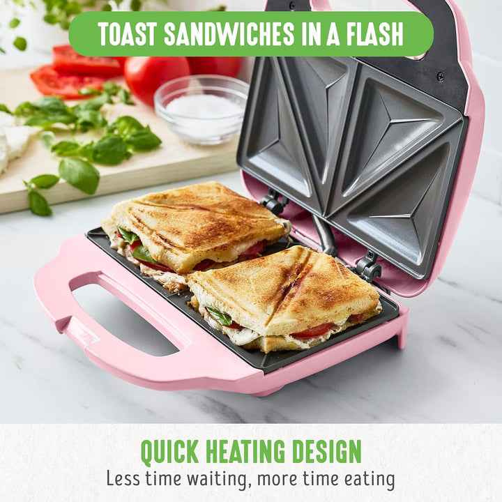 GreenChef Electric Sandwichmaker Pro, PFAS-freie Gesunde Keramik-Antihaftbeschichtung, Leicht zu Rei