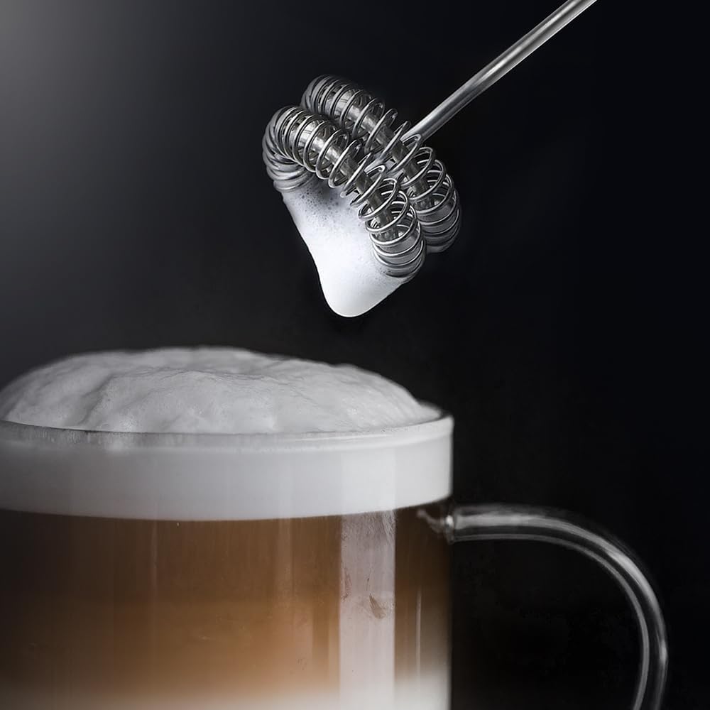 Bialetti Whipper, 3-stufig verstellbar, Doppelquirls, USB-Aufladung, Edelstahl